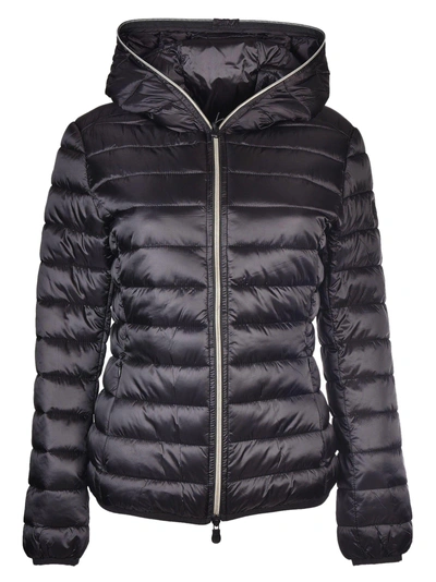 Shop Save The Duck Hooded Down Jacket In Black