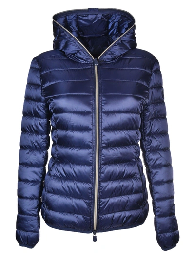 Shop Save The Duck Hooded Down Jacket In Blue