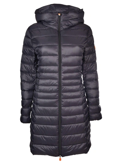 Shop Save The Duck Long Padded Jacket In Navy