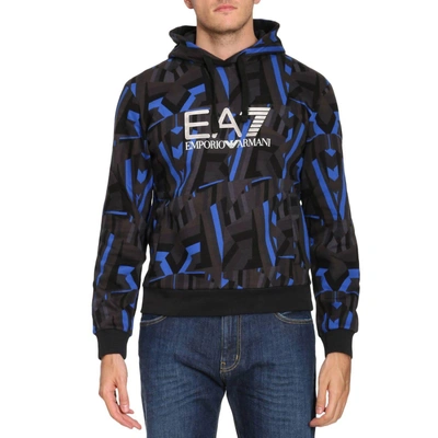 Shop Ea7 Sweatshirt Sweater Men  In Blue