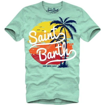 Shop Mc2 Saint Barth Tshirt Man Soa56 In Turquoise