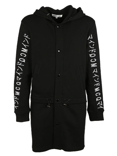 Shop Mcq By Alexander Mcqueen Embroidered Logo Hoodie In Black