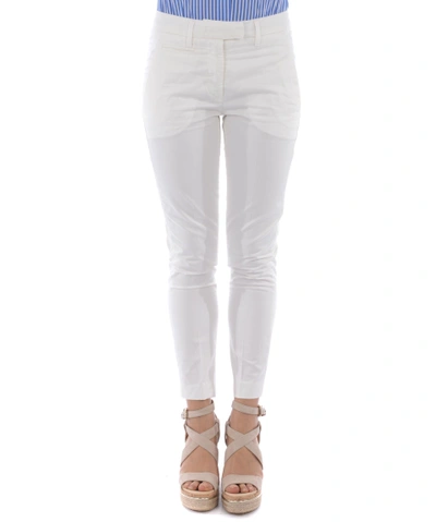 Shop Dondup Perfect Trousers In Bianco Latte