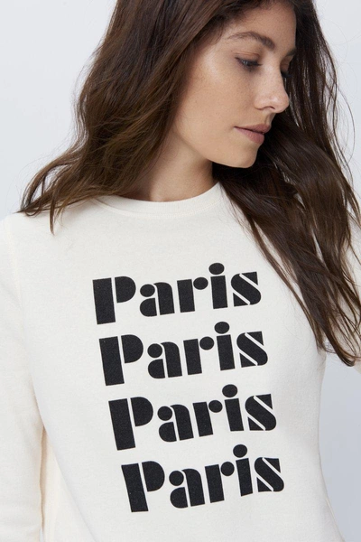 Shop Rebecca Minkoff New York Sweatshirt In Off White/black