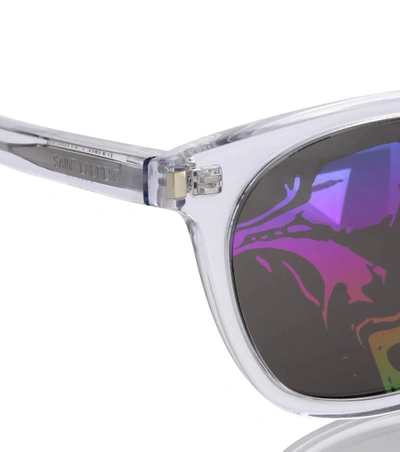 Shop Saint Laurent Classic 28 Sunglasses In Multicoloured