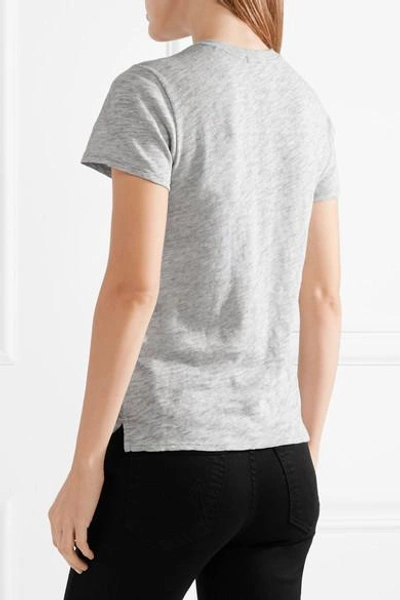 Shop Atm Anthony Thomas Melillo Schoolboy Slub Cotton-blend Jersey T-shirt In Light Gray