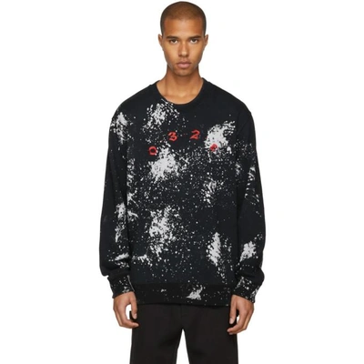 Shop 032c Black Peroxide Sweatshirt In Blk/bleach