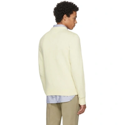 Shop Wacko Maria Off-white Classic Crewneck Sweater