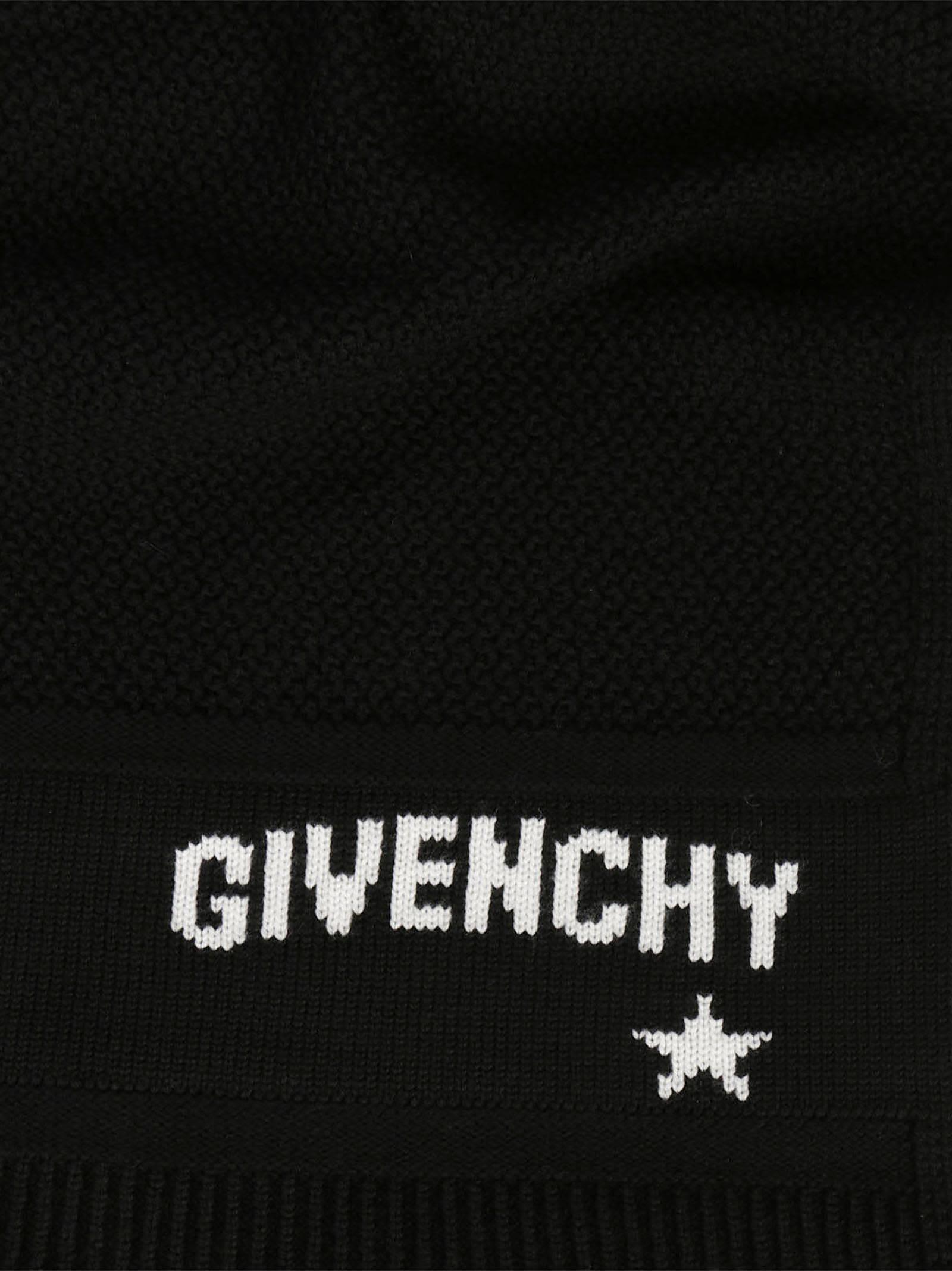 Givenchy Cotton And Cashmere Scarf In Black | ModeSens