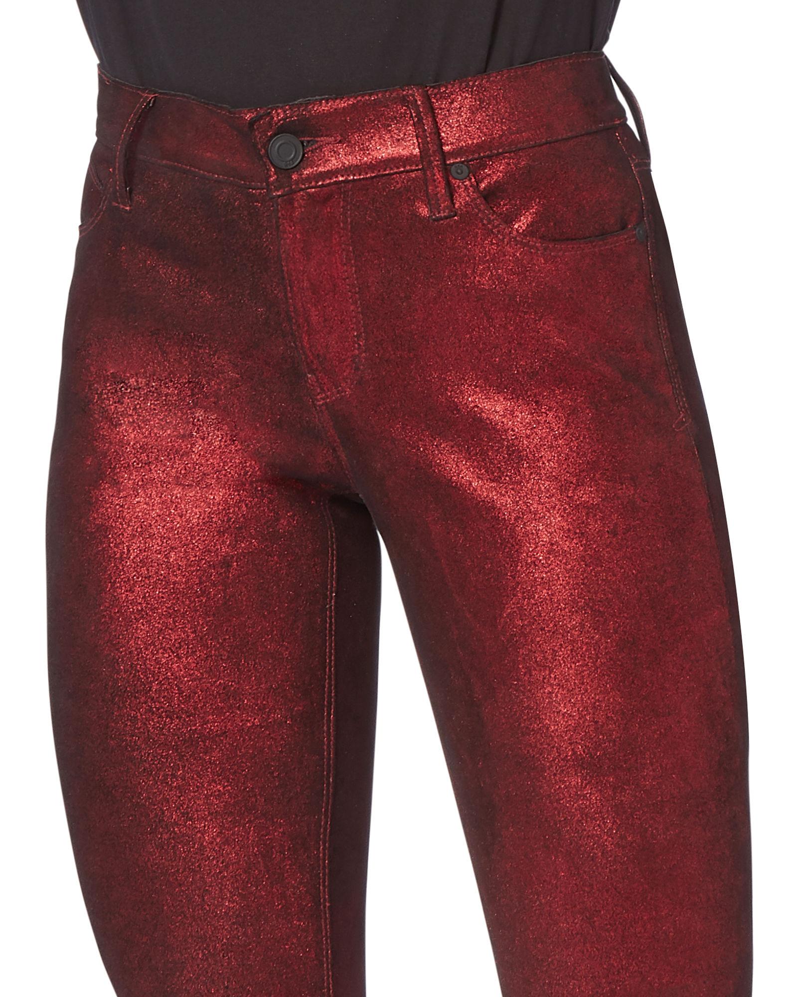 crimson red pants