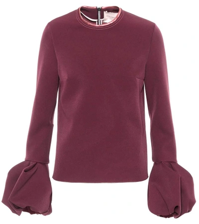 Shop Roksanda Arlo Crêpe Top In Purple