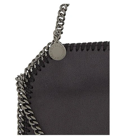 Shop Stella Mccartney Tiny Falabella Shoulder Bag In Dark Grey