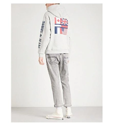 Shop Tommy Jeans 90s Cotton-jersey Hoody In Grey Marl