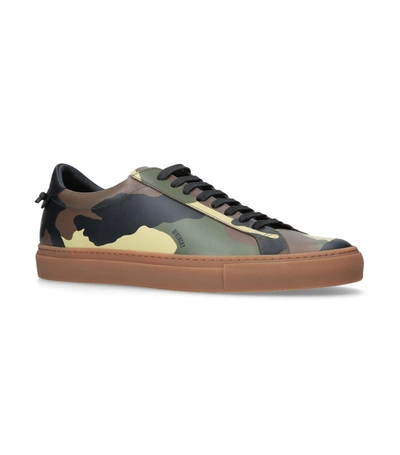 Shop Givenchy Leather Knot Sneakers In Green