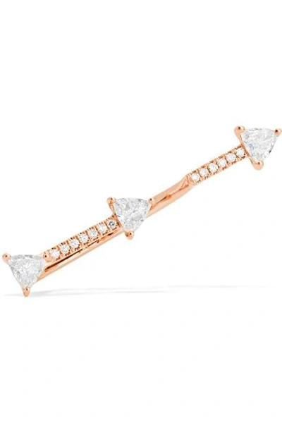 Shop Anita Ko Arrow 18-karat Rose Gold Diamond Earring