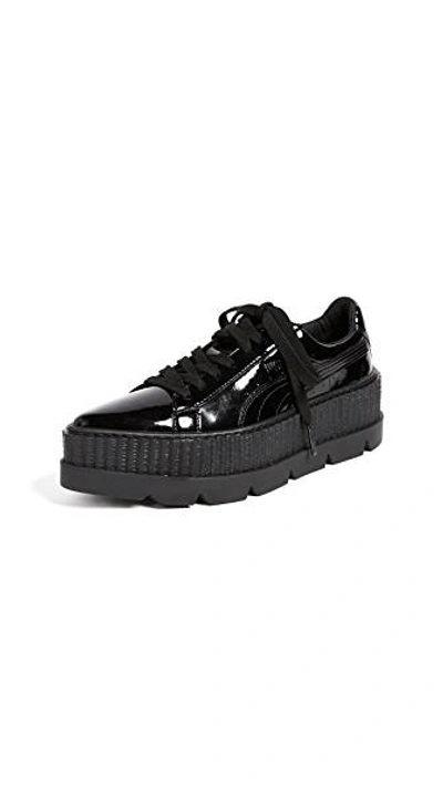 Shop Puma Pointy Creeper Sneakers In  Black