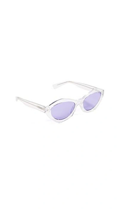 Shop Quay X Kylie As If Sunglasses In Clear/purple