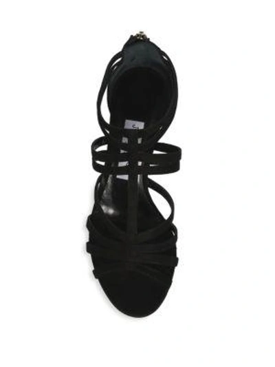 Shop Jimmy Choo Selina Suede Sandals In Black