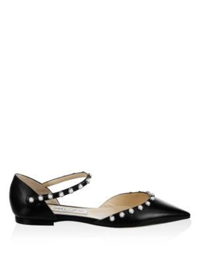 Shop Jimmy Choo Leema D'orsay Flats In Black