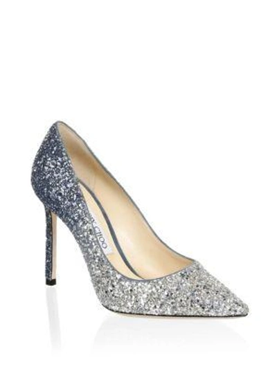 Shop Jimmy Choo Women's Romy Glitter Pumps In Silver