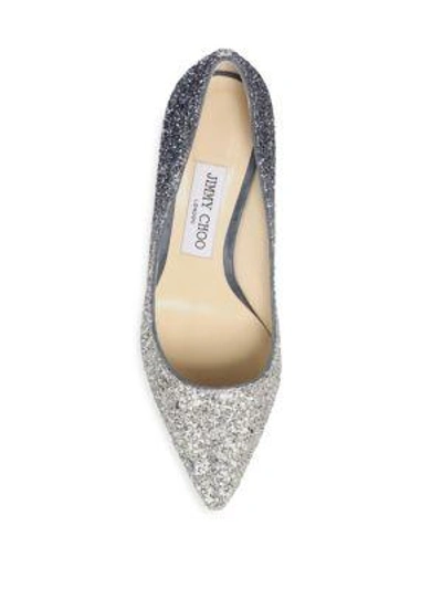 Shop Jimmy Choo Women's Romy Glitter Pumps In Silver