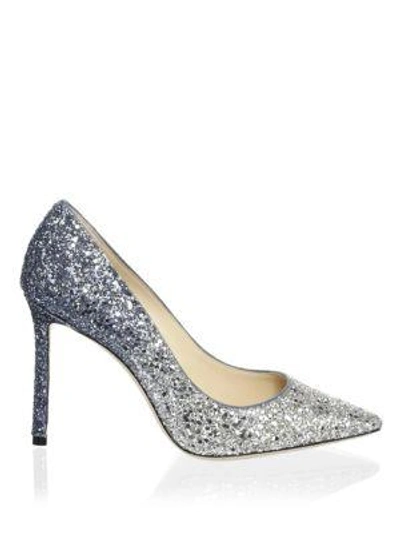 Shop Jimmy Choo Women's Romy Glitter Pumps In Silver