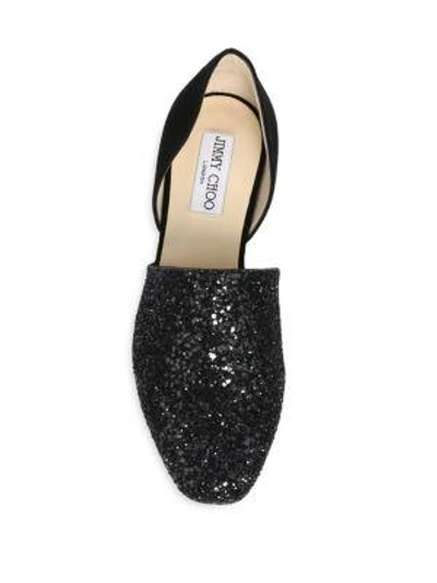 Shop Jimmy Choo Shine D'orsay Flats In Slate