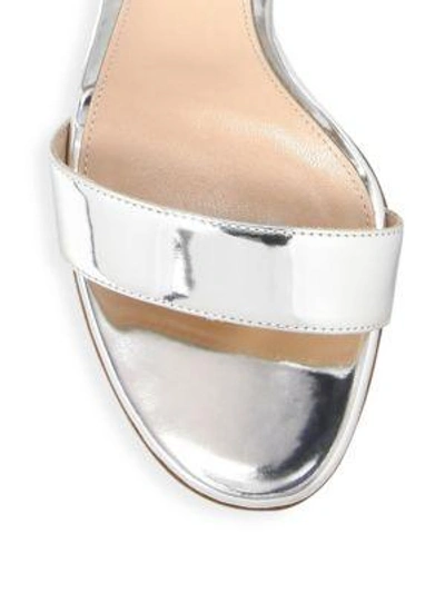 Shop Gianvito Rossi Portofino Leather Sandals In Silver