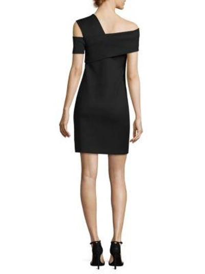 Shop Helmut Lang Asymmetrical Sheath Dress In Black