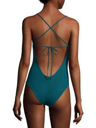 Shop Melissa Odabash One-piece Formentera Swimsuit In Lagoon