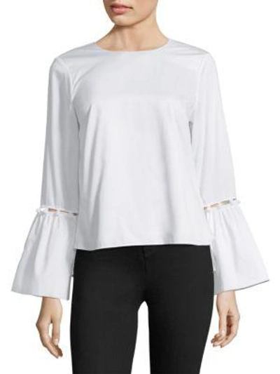 Shop Prose & Poetry Arleene Bell-sleeve Top In Black