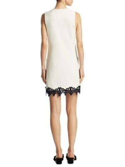 Shop See By Chloé V-neck Crepe Dress In Snow White