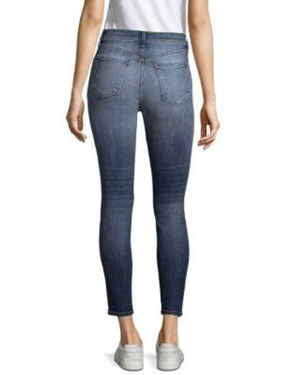 Shop J Brand Alana High-rise Tonal Patch Jeans In Jasper Patched