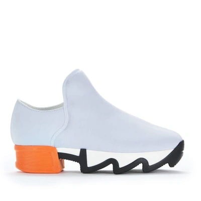 Iri Light Grey Orange Neoprene Sneaker | ModeSens