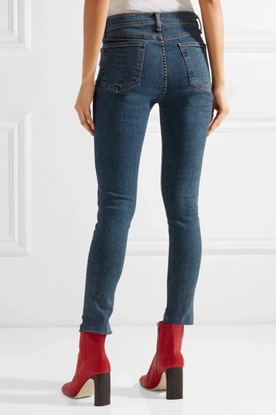 Shop Rag & Bone Frayed High-rise Skinny Jeans