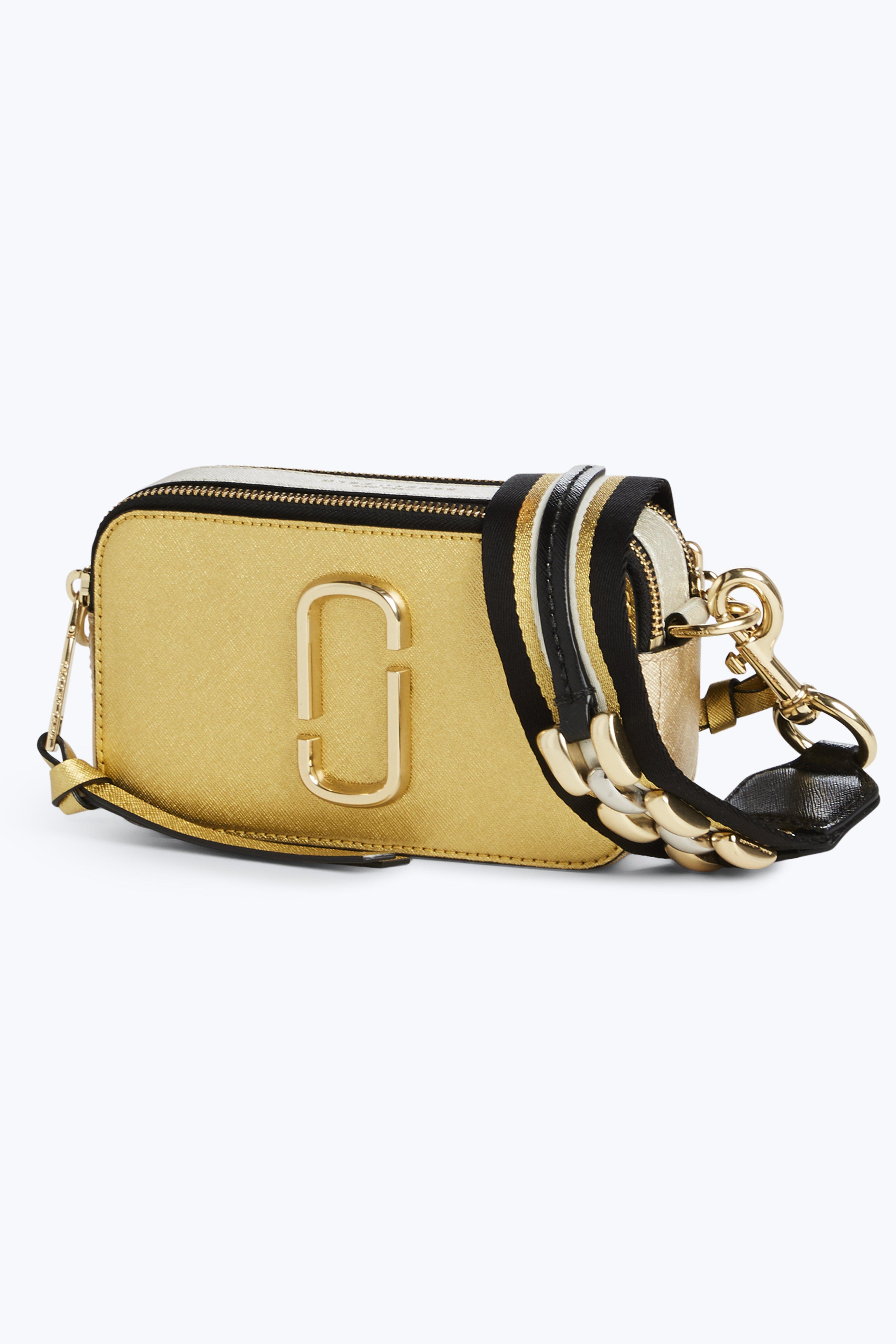 Marc Jacobs Metallic Chain Link Snapshot Small Camera Bag In Metallic Gold ModeSens