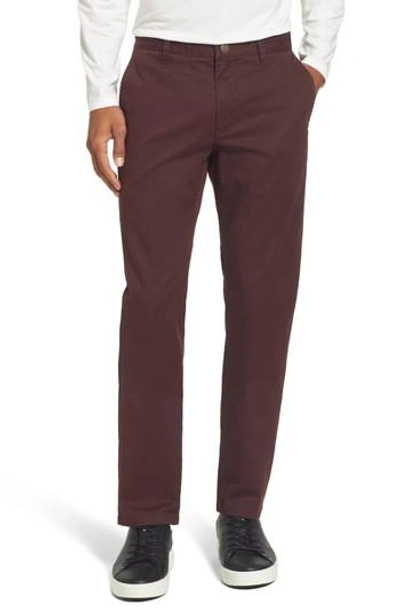 Shop Bonobos Tailored Fit Washed Stretch Cotton Chinos In Mulled Wine