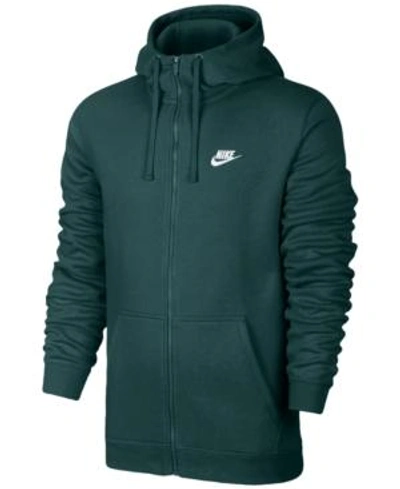 Shop Nike Men's Fleece Zip Hoodie In Dark Atomic Teal