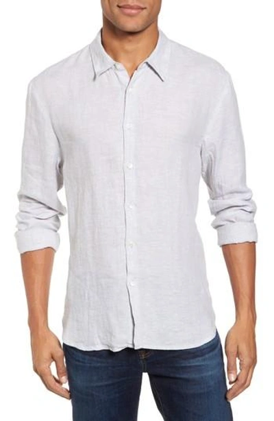 Shop James Perse Slim Fit Linen Sport Shirt In Cloud