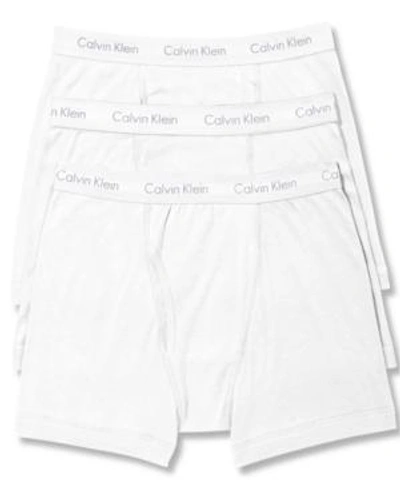 Shop Calvin Klein Men's Cotton Classic Boxer Briefs 3-pack Nu3019 In White