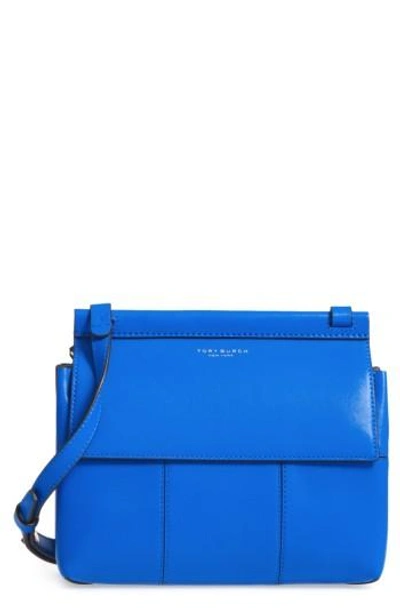 Tory Burch Block T Leather Crossbody Bag - Blue In Galleria Blue/ Tory Navy  | ModeSens