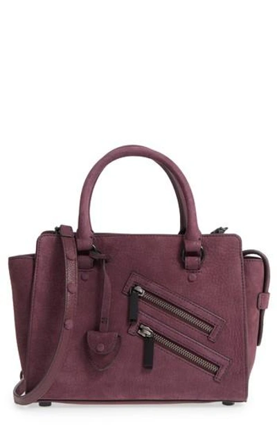 Shop Rebecca Minkoff Small Jamie Leather Satchel - Purple In Dark Cherry