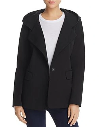 Shop Donna Karan New York Hooded Jacket In Black