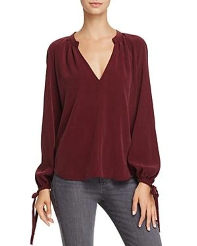 Shop Ag Karina Crinkled Top In Washed Deep Currant Wpc