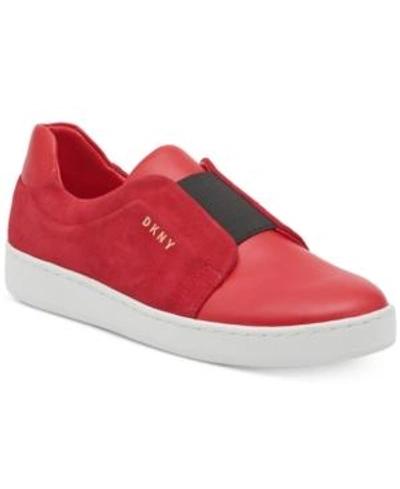 Shop Dkny Bobbi Slip-on Sneakers, Created For Macy's In Red