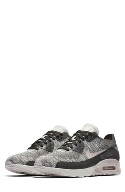 Shop Nike Air Max 90 Flyknit Ultra 2.0 Sneaker In Midnight Fog/ Red/ Sail