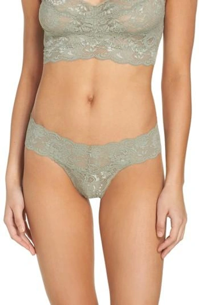 Shop Cosabella 'never Say Never Cutie' Thong In Vetiver