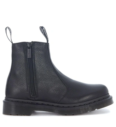 Shop Dr. Martens' Black Nappa Leather Beatle With Double Zip In Nero