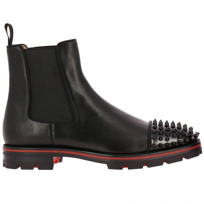 Shop Christian Louboutin Boots Shoes Men  In Black