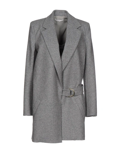 Shop Atea Oceanie Belted Coats In Light Grey